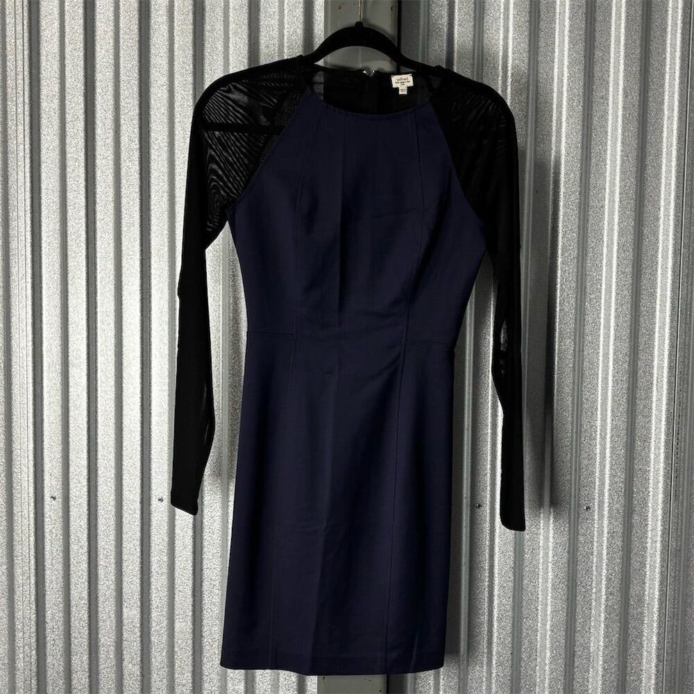 Wilfred Women's Size 4 Navy & Black Bodycon Knee Length Party Dress‎ - Picture 15 of 16